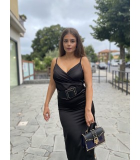 Vestito in raso nero