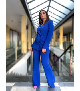 Giacca doppio petto blu royal