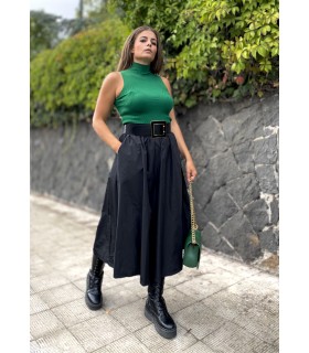 Gonna ampia in taffetá